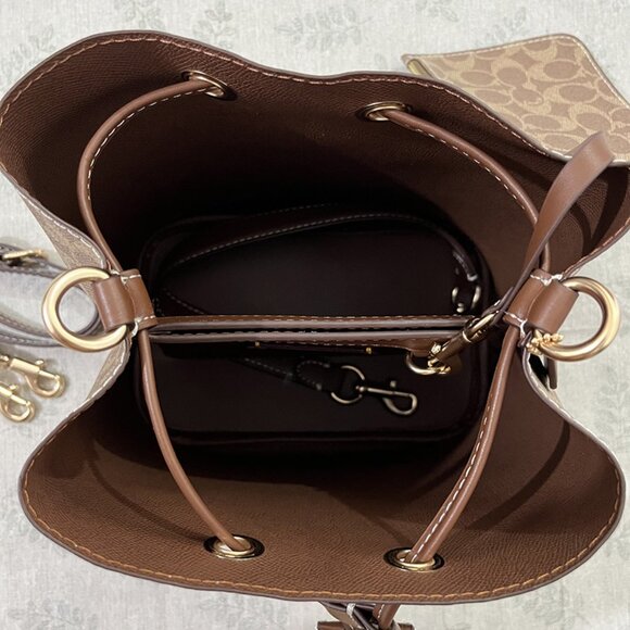 Coach Rowan Bucket Bag In Signature Canvas - Picture 8 of 8